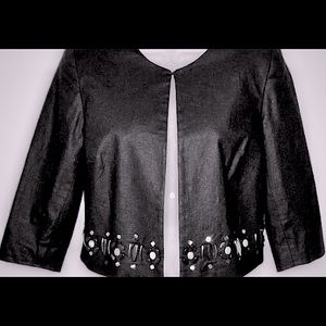 Oscar De La Renta Black Size 4  beaded Jacket